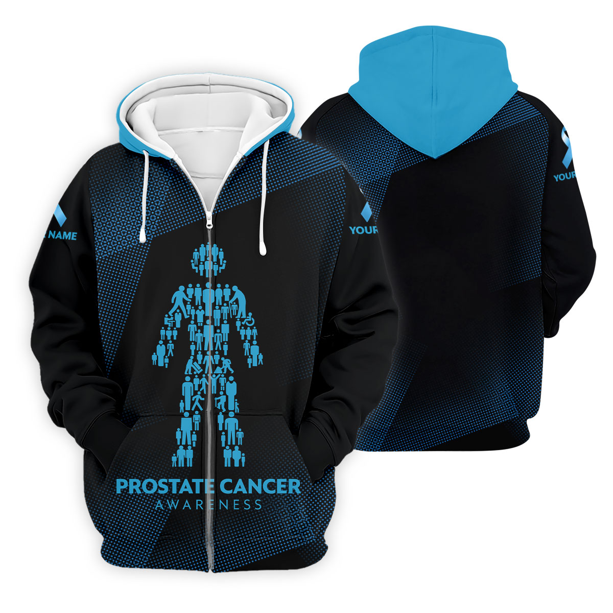 Prostate Cancer Awareness Black And Blue Polo, Mens Golf Polo Shirts, Cancer Awareness Shirt, Cancer Survivor Shirt