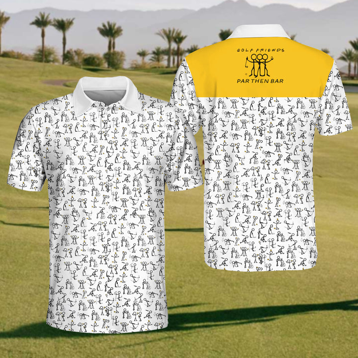 F.R.I.E.N.D.S And Golf Mens Golf Polo Shirt, Mens Goft Shirt, Gift For Golf Lovers
