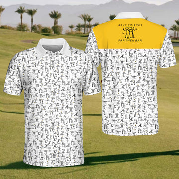 F.R.I.E.N.D.S And Golf Mens Golf Polo Shirt, Mens Goft Shirt, Gift For Golf Lovers