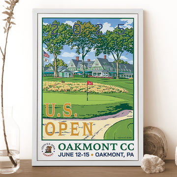 2025 U.S. Open Championship Canvas, Oakmont Country Club Art, Gifts For Golf Lovers