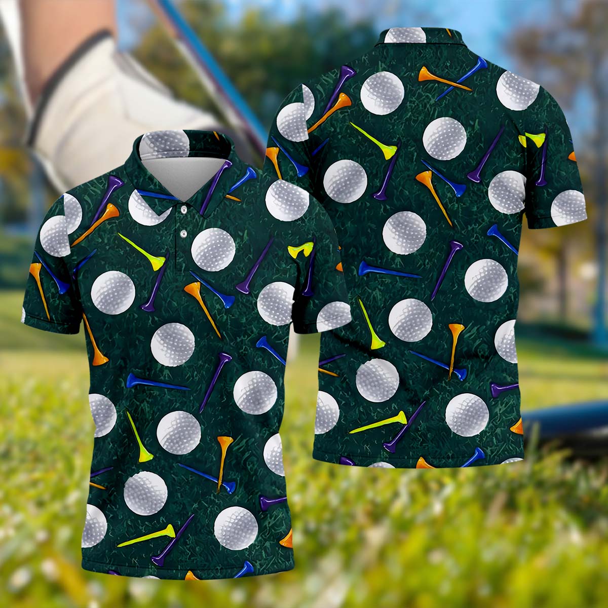 Golf Balls Men's Golf Polo Shirt, Funny Golf Shirt, Gifts For Golfer
