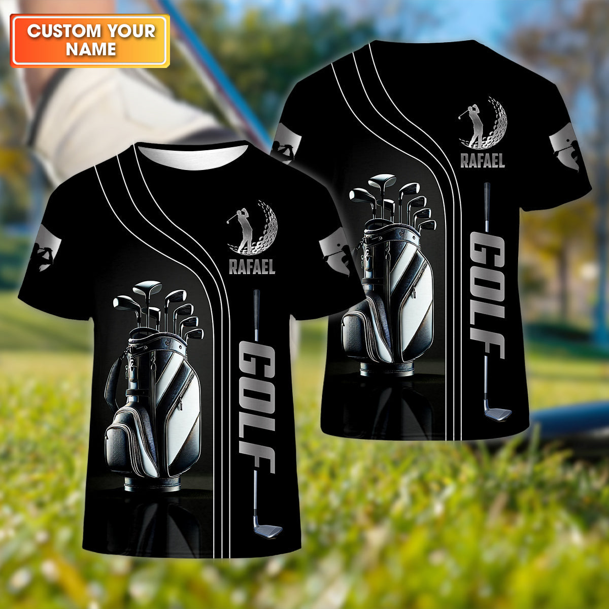 Custom Name Men's Golf Polo Shirt, Funny Golf Shirt, Gifts For Golfer