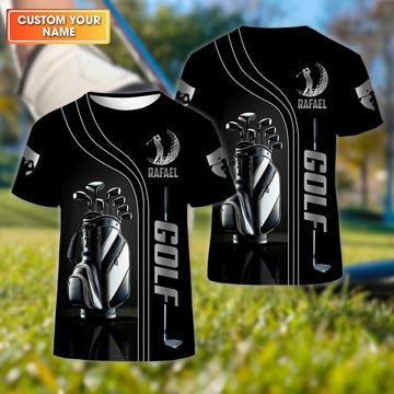 Custom Name Men's Golf Polo Shirt, Funny Golf Shirt, Gifts For Golfer