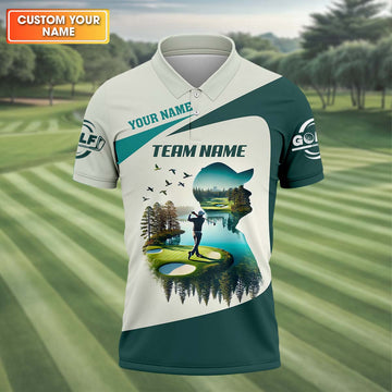 Fairway Golf Custom Golf Polo Shirt, Golfing Apparel, Mens Golf Gift, Gifts For Golf Lovers