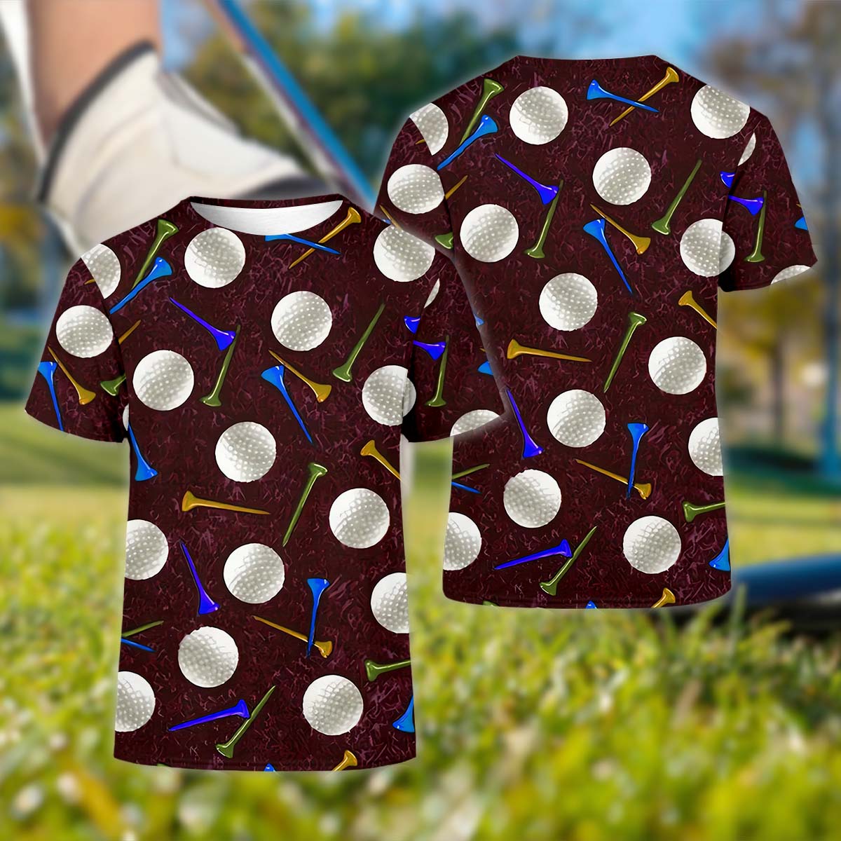 Golf Balls Men's Golf Polo Shirt, Funny Golf Shirt, Golf Gifts For Dad