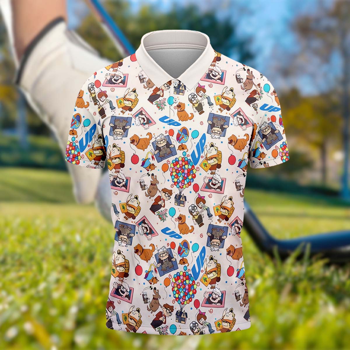 Up Movie Men's Golf Polo Shirt, Golfing Apparel, Mens Golf Gift