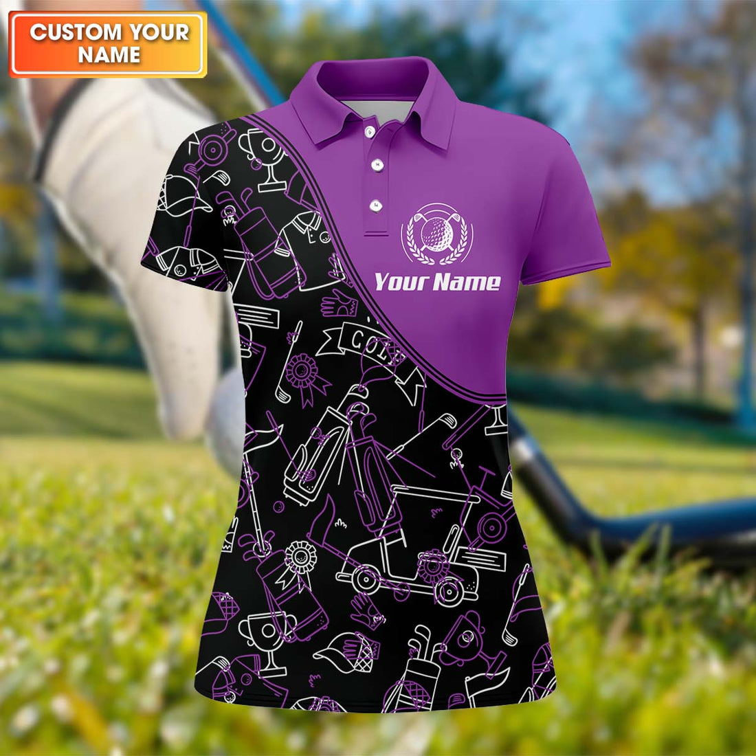 Personalized Womens Golf Polo Shirt, Golfing Apparel, Womens Golf Gifts