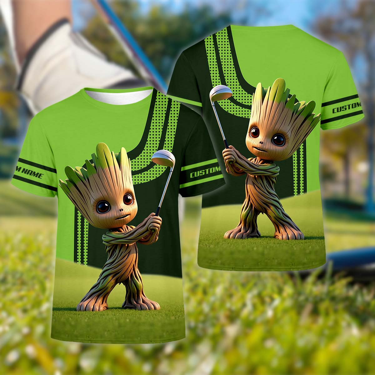 BabyGroot Custom Golf Polo Shirt, Gift For Golfers, Golf Gift Ideas