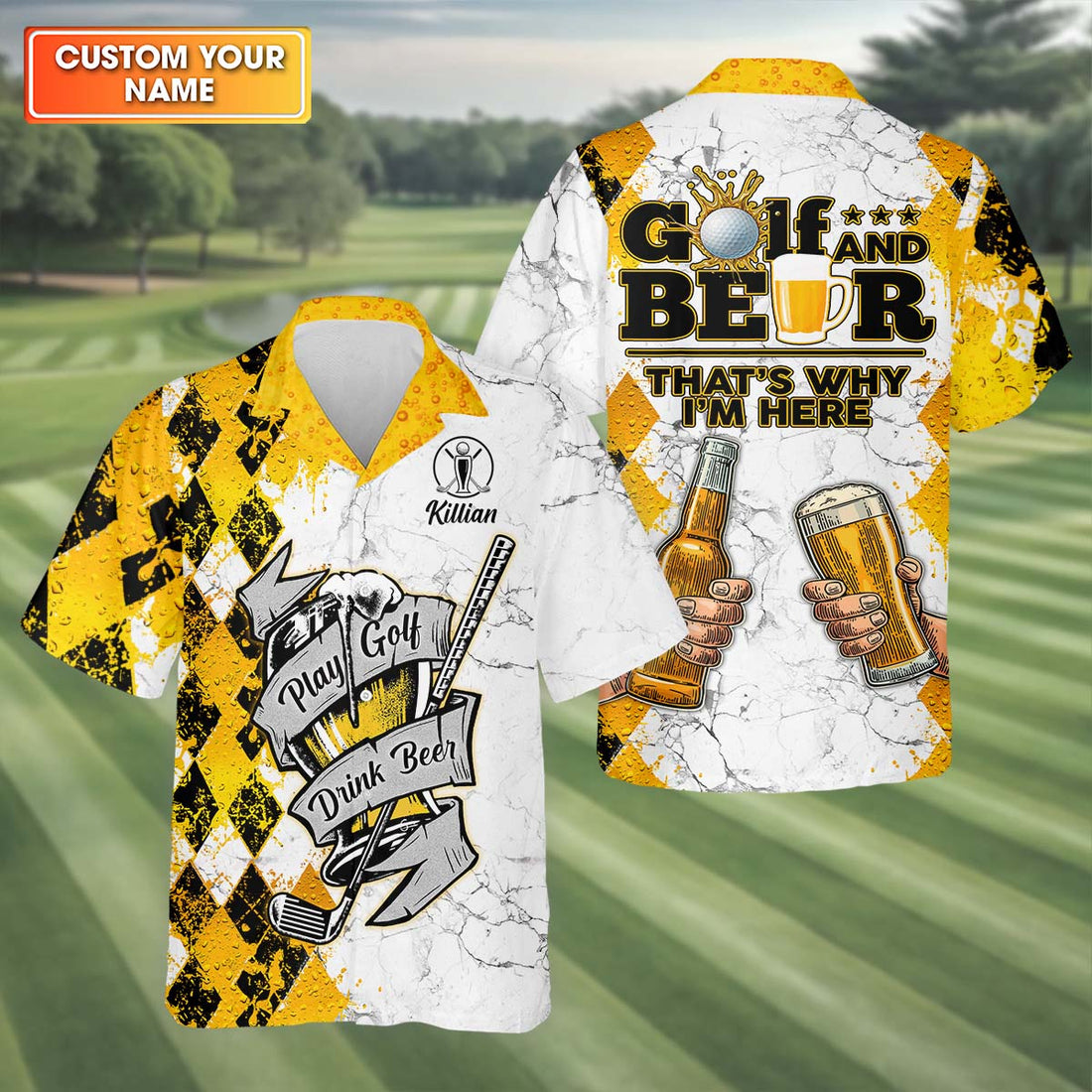 Play Golf Drink Beer Custom Golf Polo Shirt, Funny Golf Shirt, Golf Gift For Men