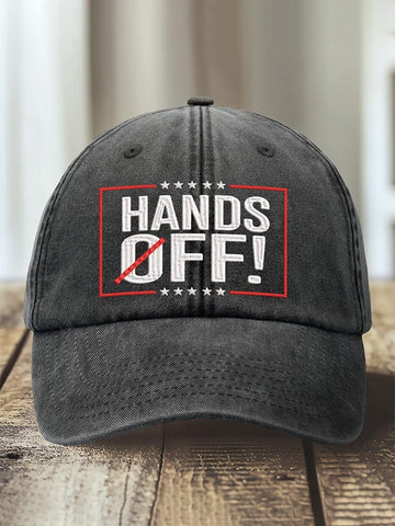 Unisex Hands Off Embroidered Baseball Cap, Funny Gift For Dad