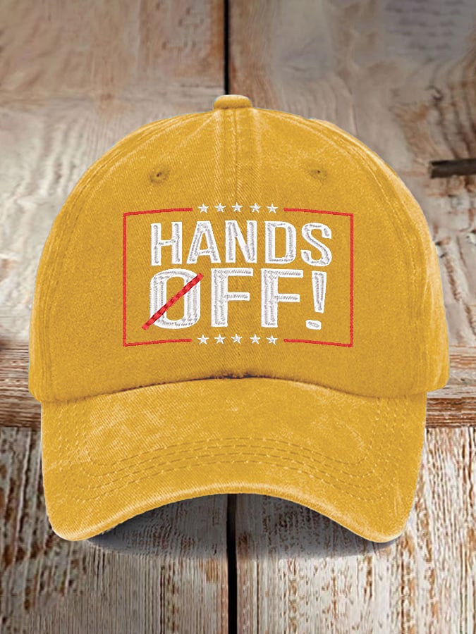 Unisex Hands Off Embroidered Baseball Cap, Funny Gift For Dad