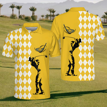 Golf Swinger Mens Golf Polo Shirt, Mens Goft Shirt, Gift For Golf Lovers