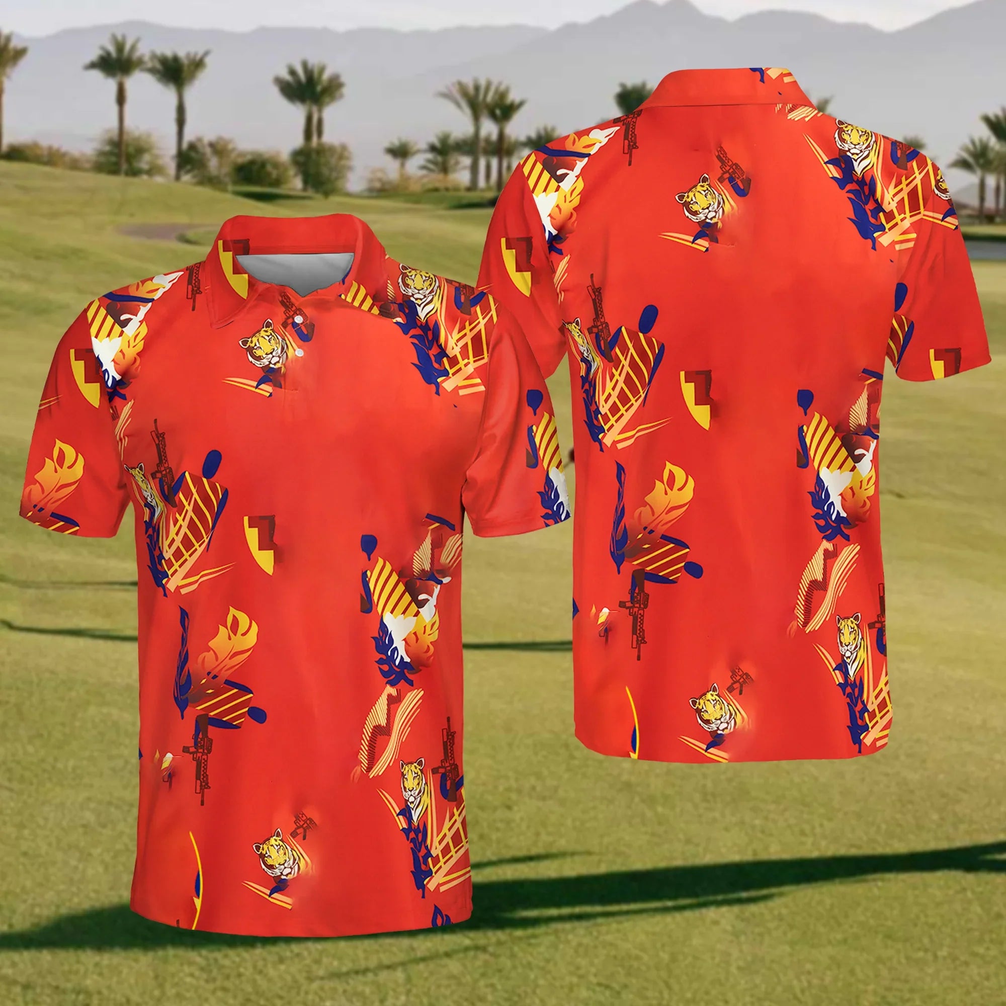 Urban Jungle Men's Golf Polo Shirt, Christmas Golf Gift