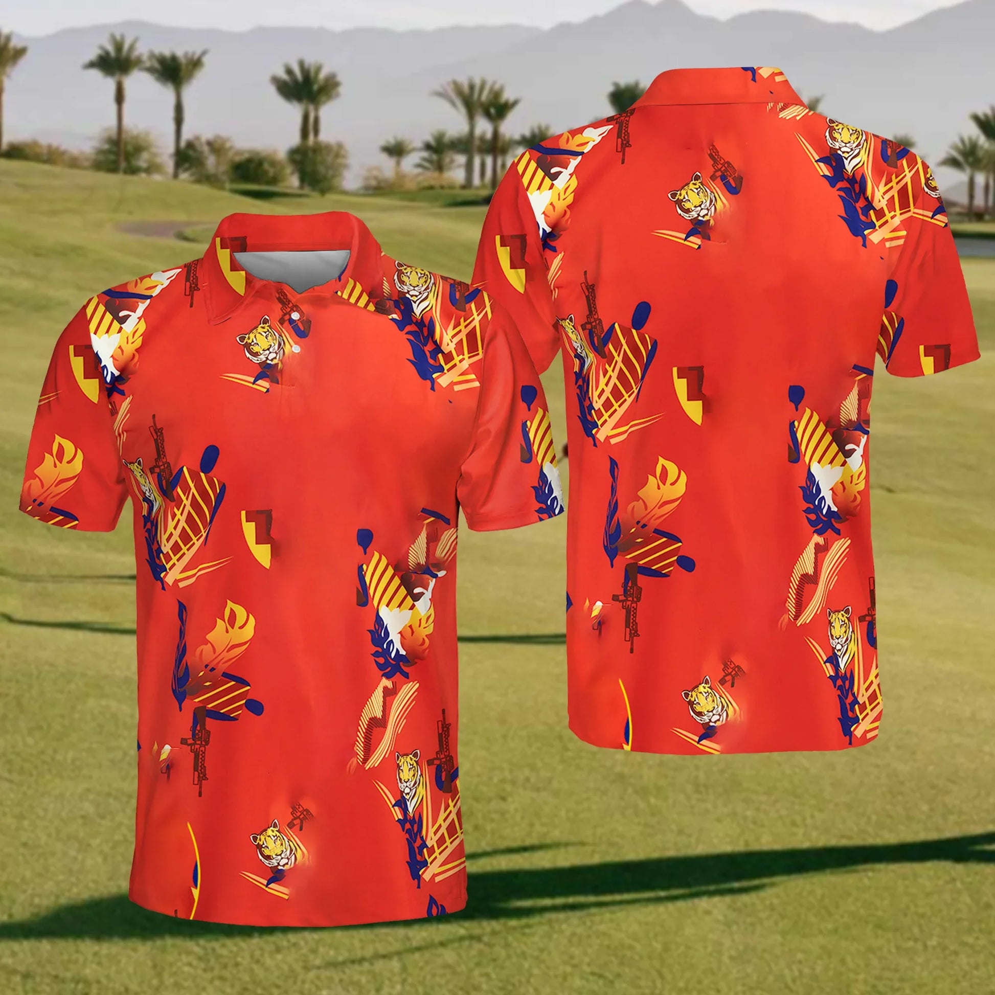 Urban Jungle Men's Golf Polo Shirt, Christmas Golf Gift