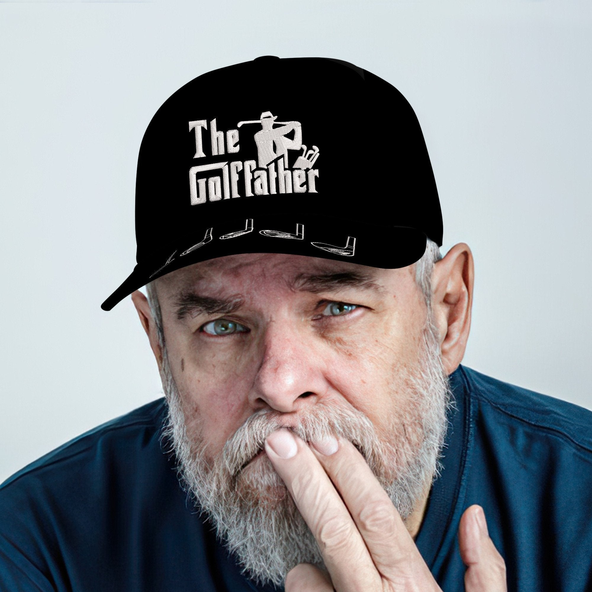 The Golf Father Black Golf Cap, Dad Golf Gift, Dad Cap