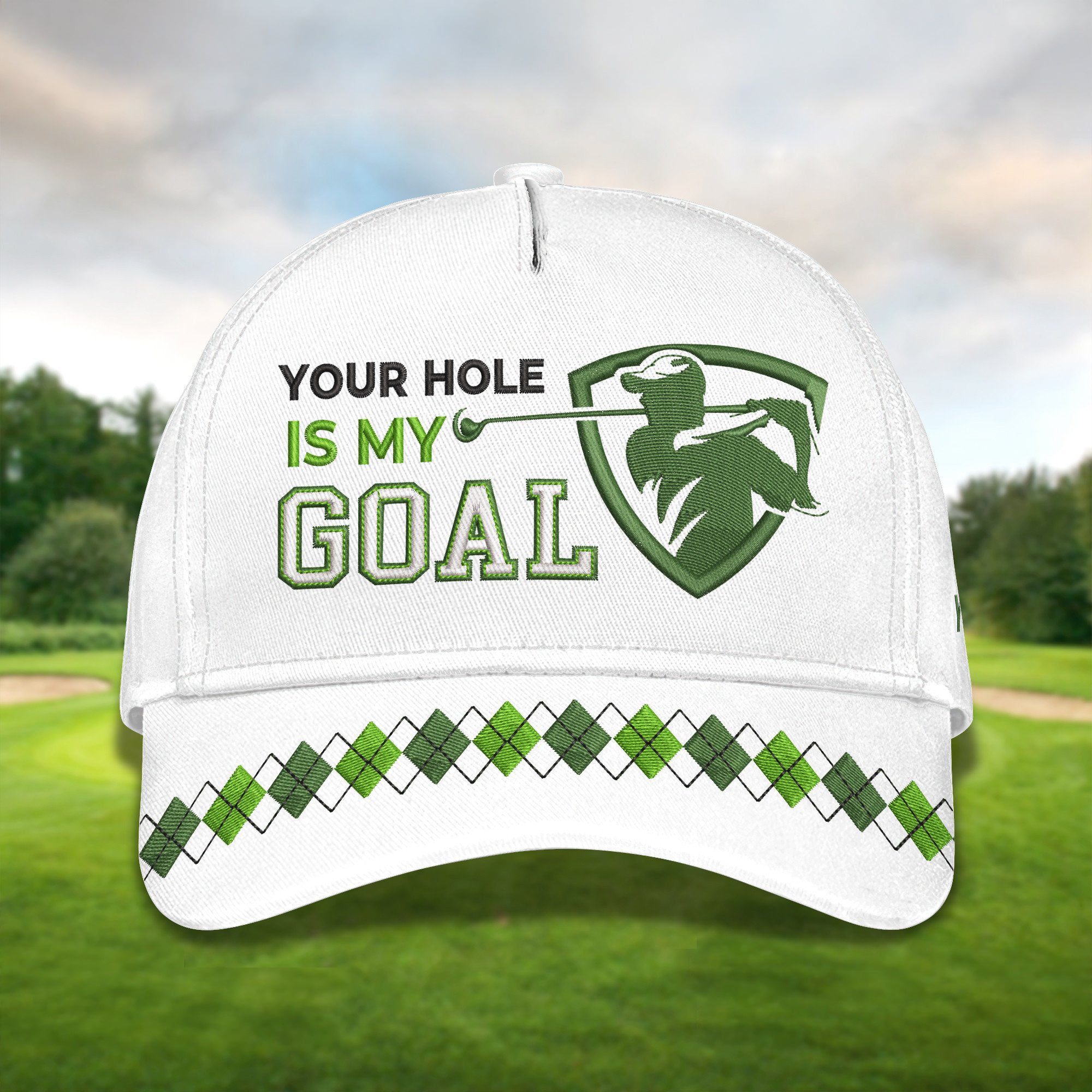 Your Hole Is My Goal Golf Cap, Dad Golf Gift, Dad Cap