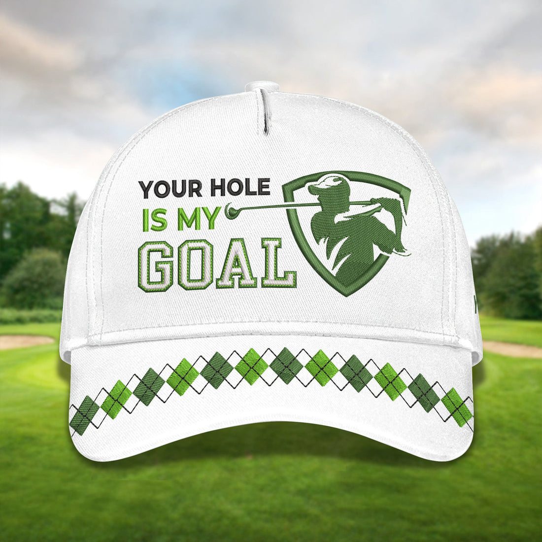 Your Hole Is My Goal Golf Cap, Dad Golf Gift, Dad Cap
