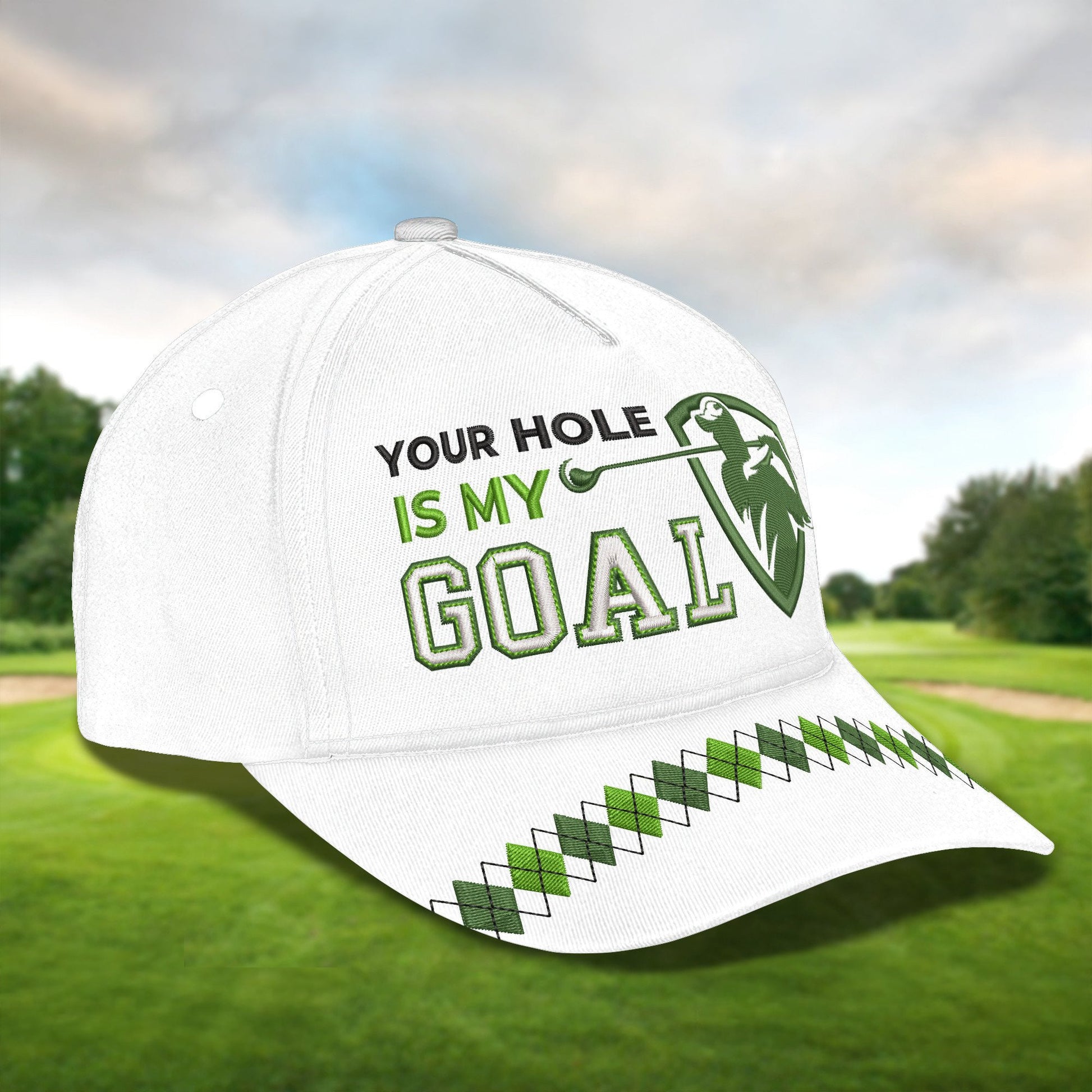 Your Hole Is My Goal Golf Cap, Dad Golf Gift, Dad Cap