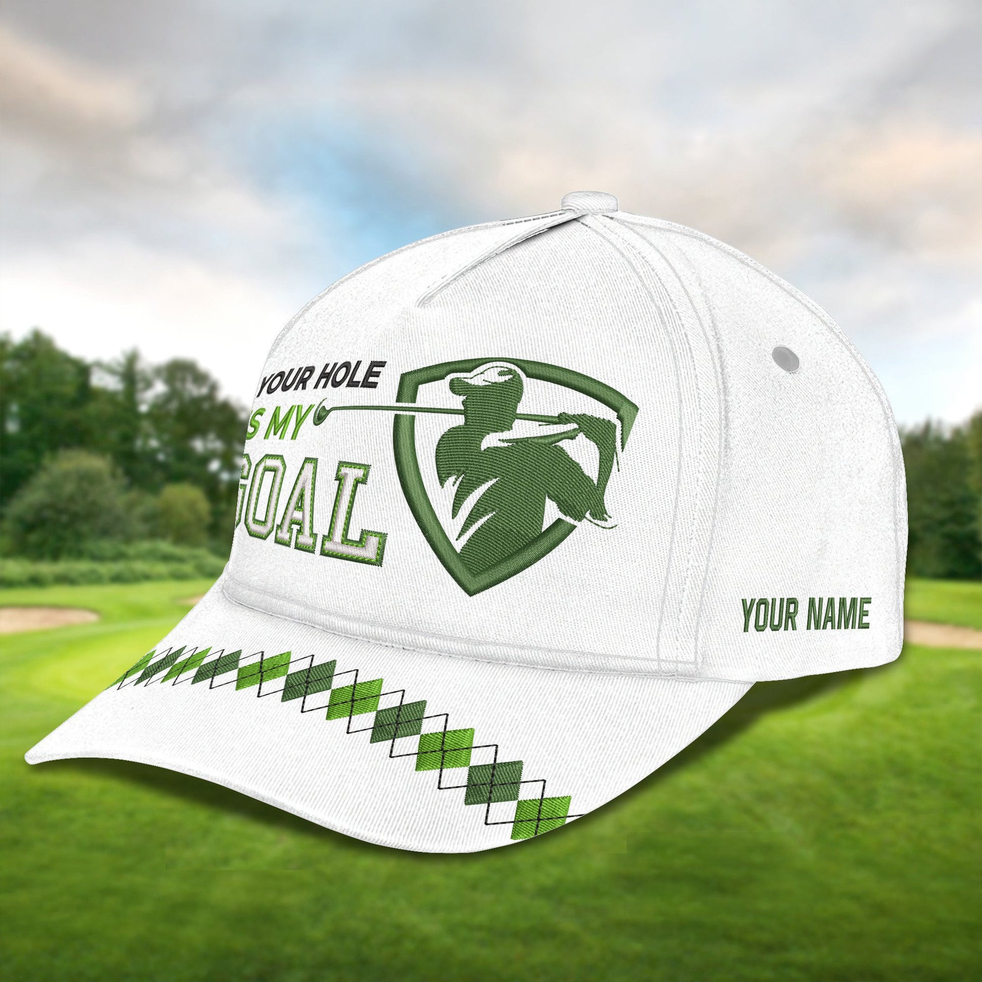 Your Hole Is My Goal Golf Cap, Dad Golf Gift, Dad Cap