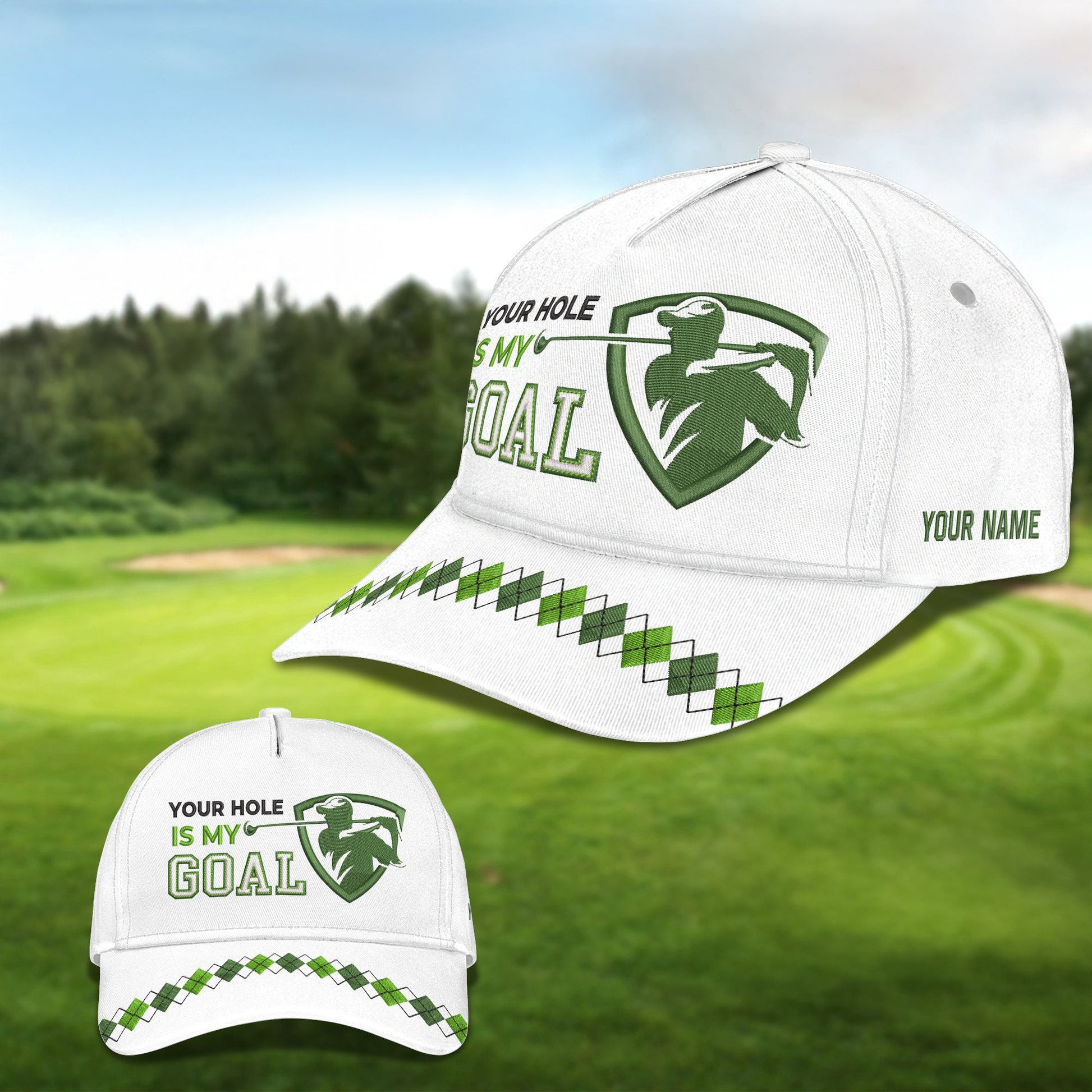 Your Hole Is My Goal Golf Cap, Dad Golf Gift, Dad Cap