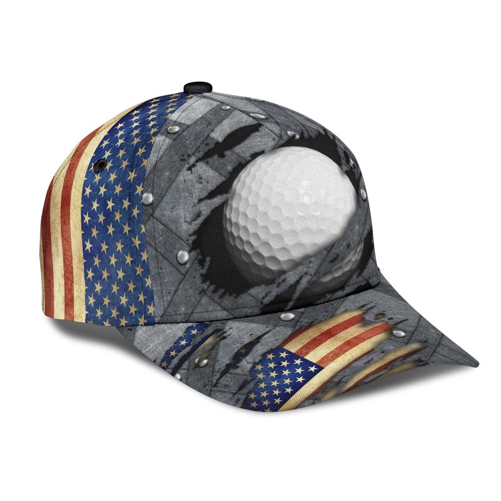 USA Flag Golf Hats Customizable Golf Accessories, Gifts For Golf Players