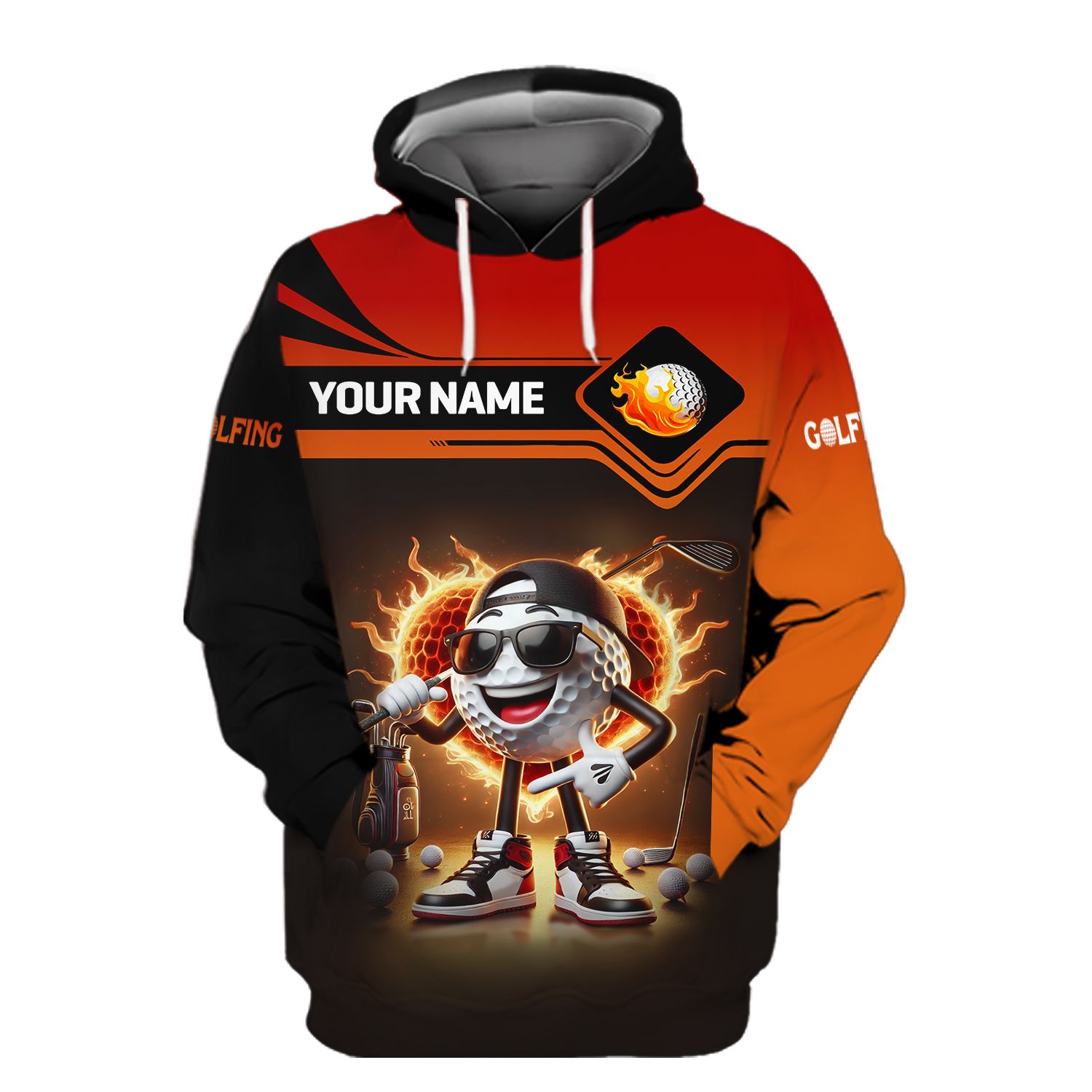 Cool Golf Ball Shirt, Custom Funny Men's Golf Polo Shirt, Golfing Apparel, Gift For Golfers