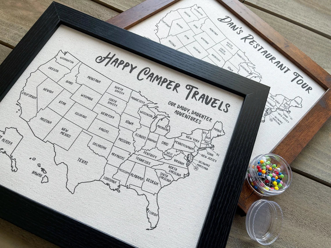 Personalize Golf Course Map Canvas, Golf Wall Art, Gift For Golfers, Golf Gift For Dad