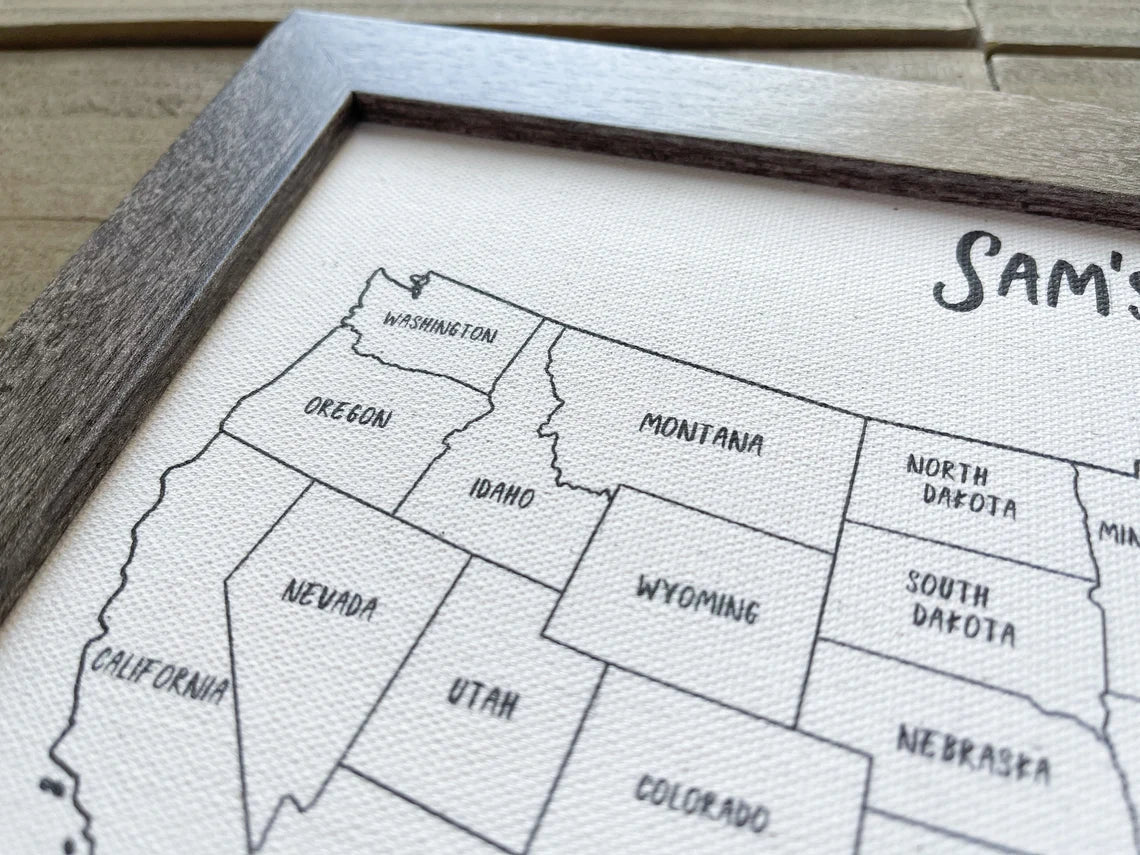 Personalize Golf Course Map Canvas, Golf Wall Art, Gift For Golfers, Golf Gift For Dad