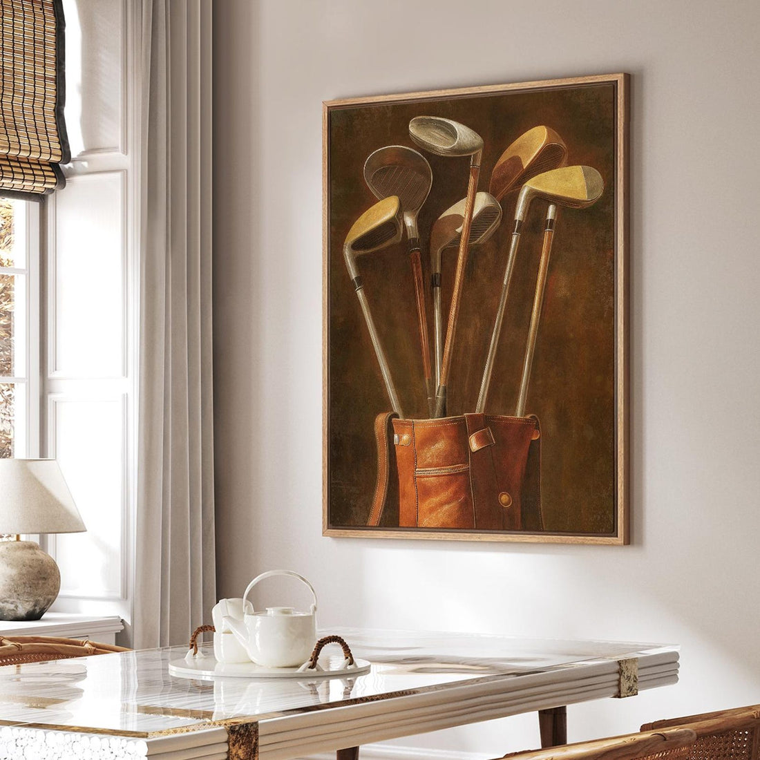 Vintage Golf Club Wall Art, Golf Canvas, Gifts for Golf Lovers, Golf Decor