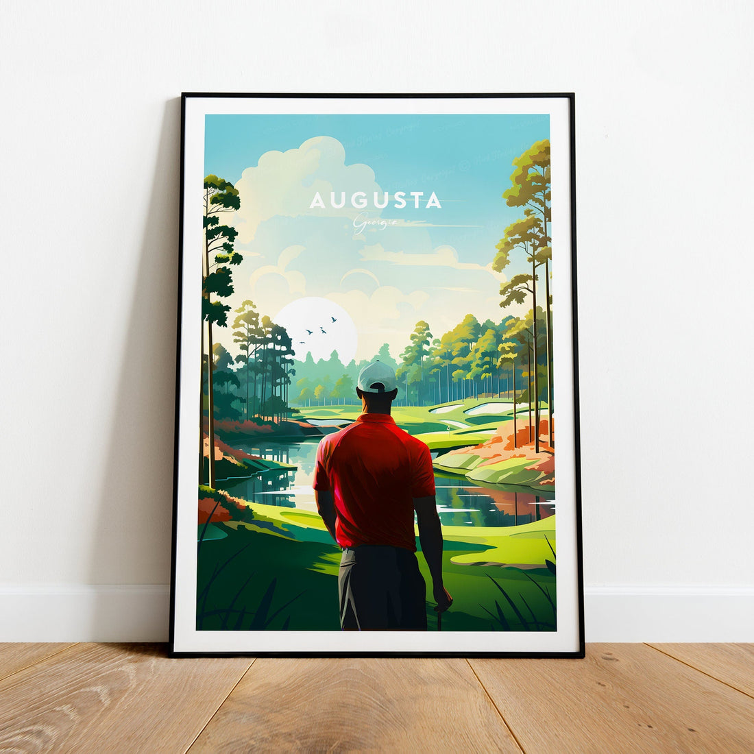 Augusta Golf Club Canvas, Gifts For Golf Lovers, Golf Decor