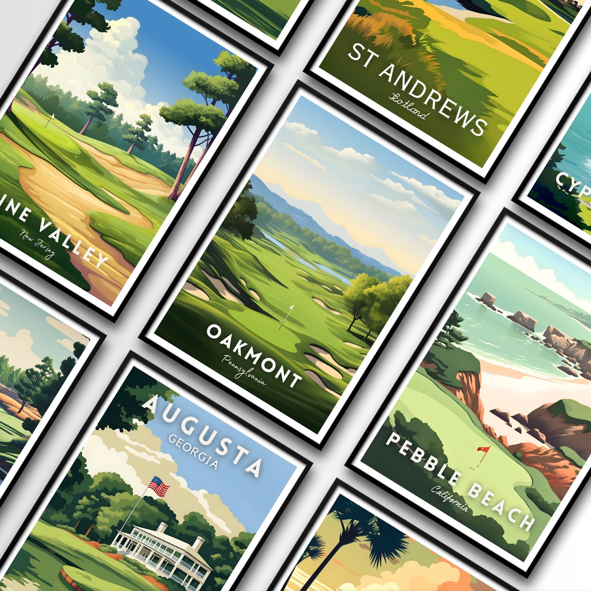 Pinehurst Golf Course Canvas, Gifts For Golf Lovers, Golf Decor