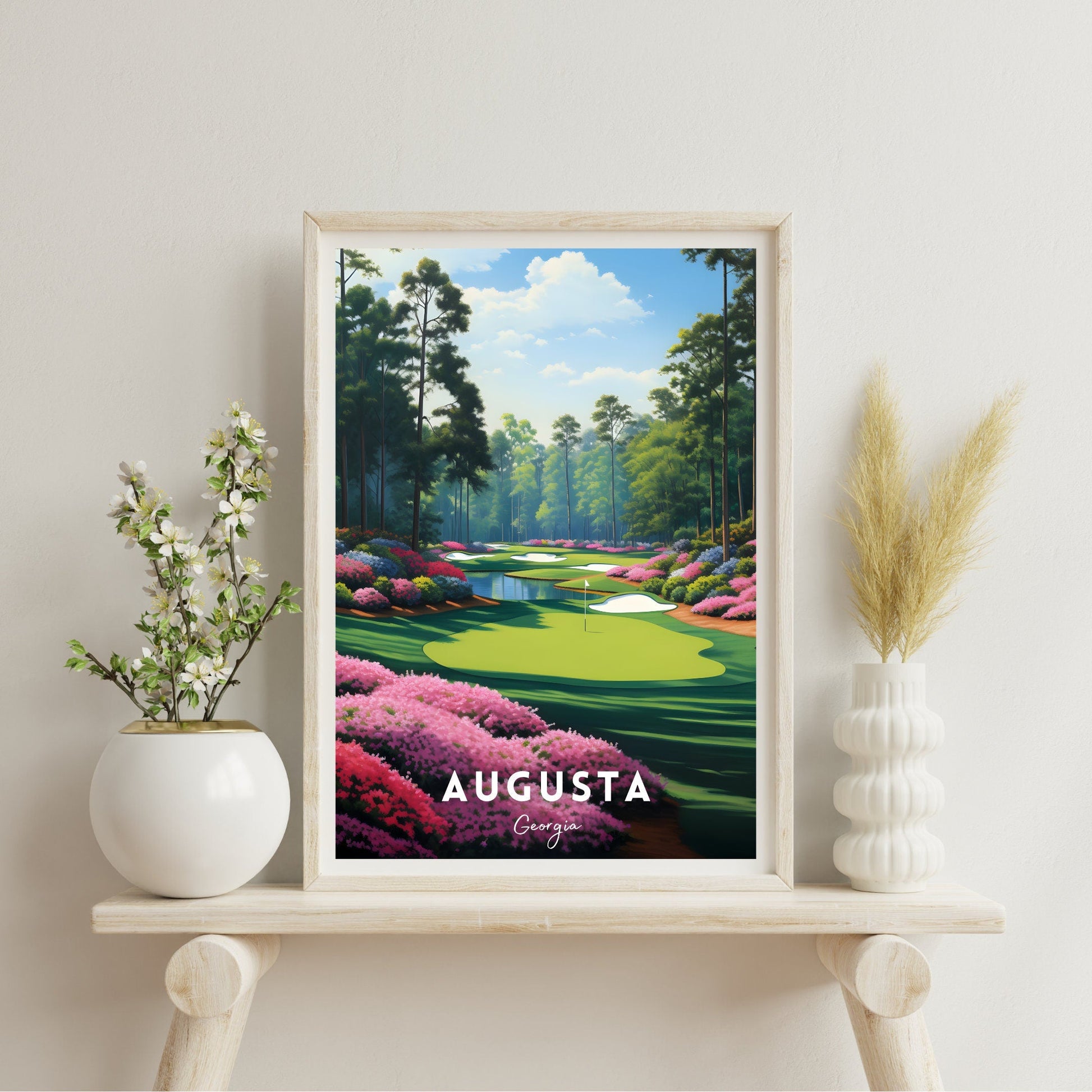 Augusta Golf Canvas, Gifts For Golf Lovers, Golf Decor