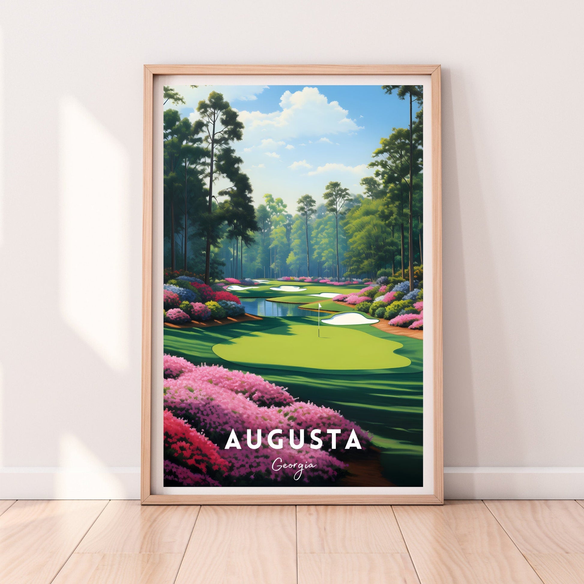 Augusta Golf Canvas, Gifts For Golf Lovers, Golf Decor