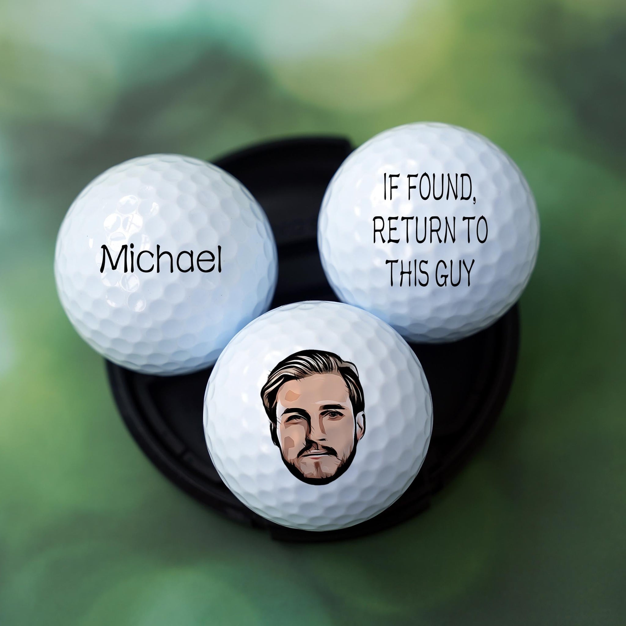 If Found, Return To This Guy Custom Portrait Golf Balls, Funny Golf Balls, Gift For Golfer