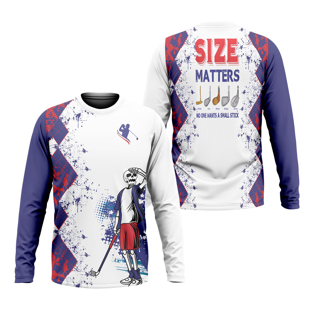 Size Matters No One Wants A Small Stick Mens Golf Polo Shirt, Mens Golf Gift, Funny Golf Shirt