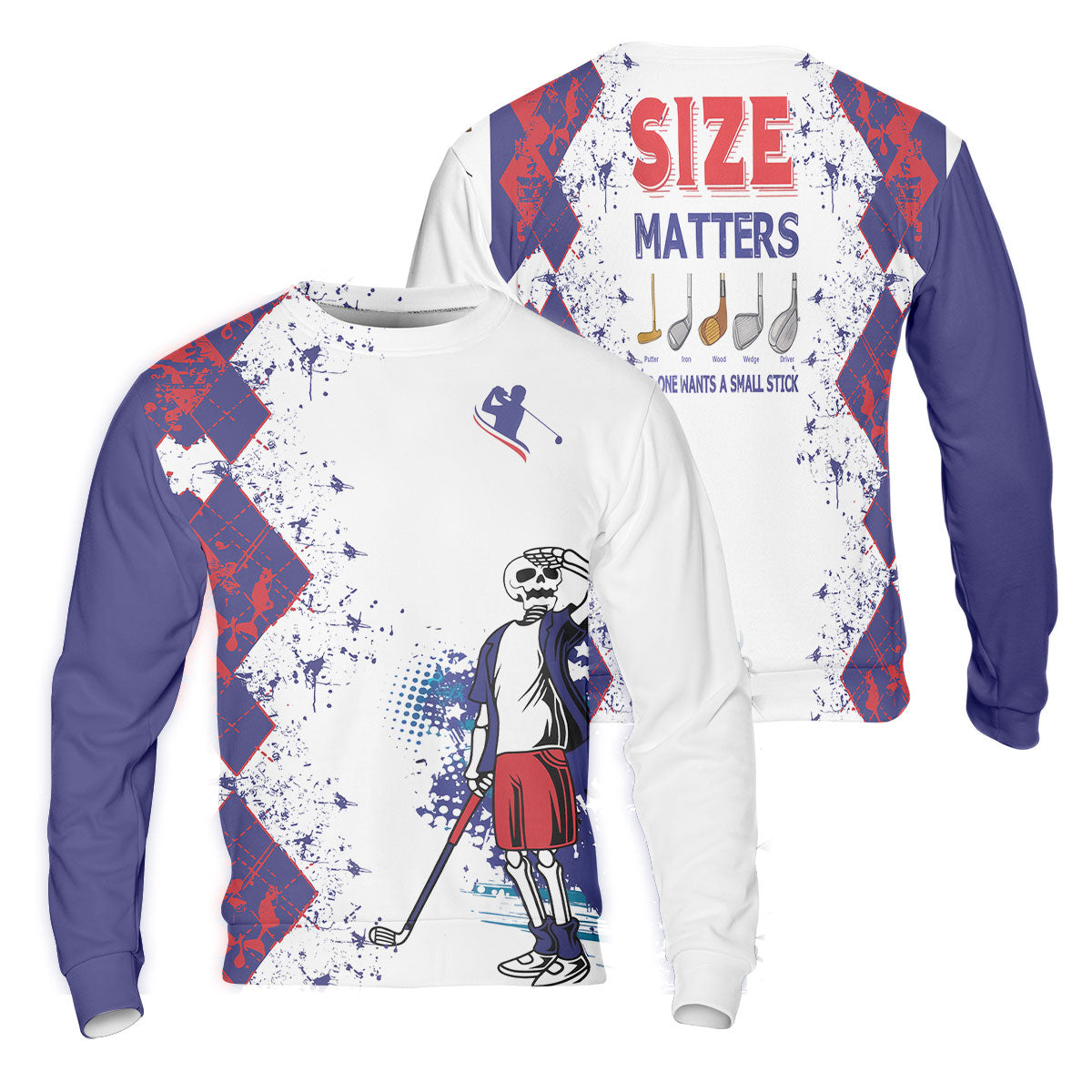 Size Matters No One Wants A Small Stick Mens Golf Polo Shirt, Mens Golf Gift, Funny Golf Shirt