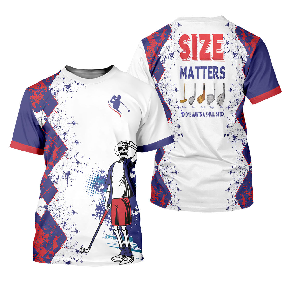 Size Matters No One Wants A Small Stick Mens Golf Polo Shirt, Mens Golf Gift, Funny Golf Shirt