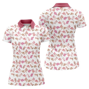 Pink Cowgirl Sleeveless Golf Shirts, Western Golf Shirts Women, Custom Ladies Golf Shirt, Funny Golf Shirt