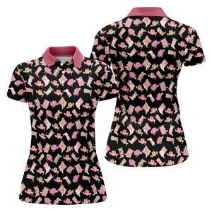 Black Cowgirl Sleeveless Golf Shirts, Western Golf Shirts Women, Custom Ladies Golf Shirt, Funny Golf Shirt