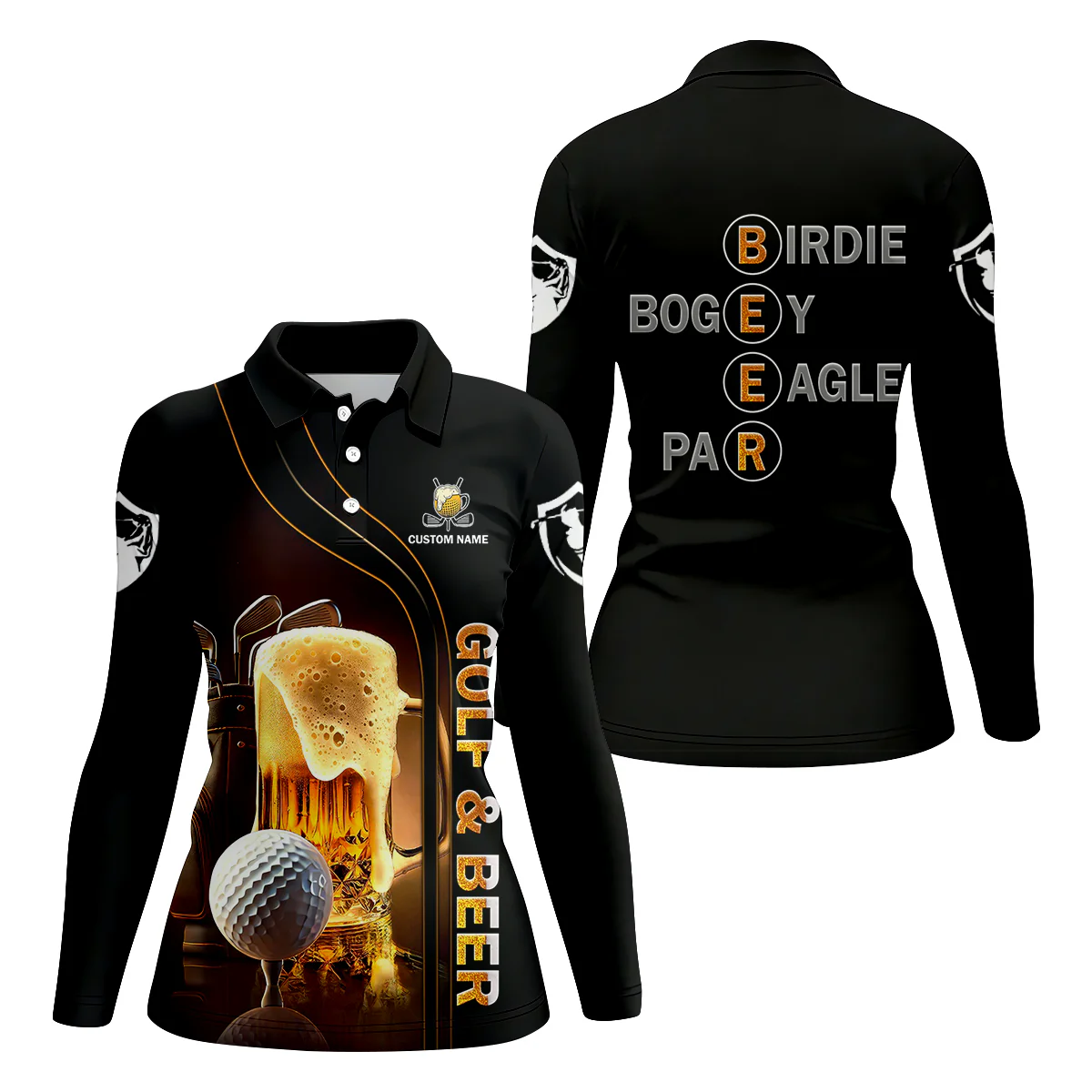 Golf And Beer Funny Golf Shirt, Couple Golf Shirt. Matching Golf Shirt, His And Hers Golf Shirts