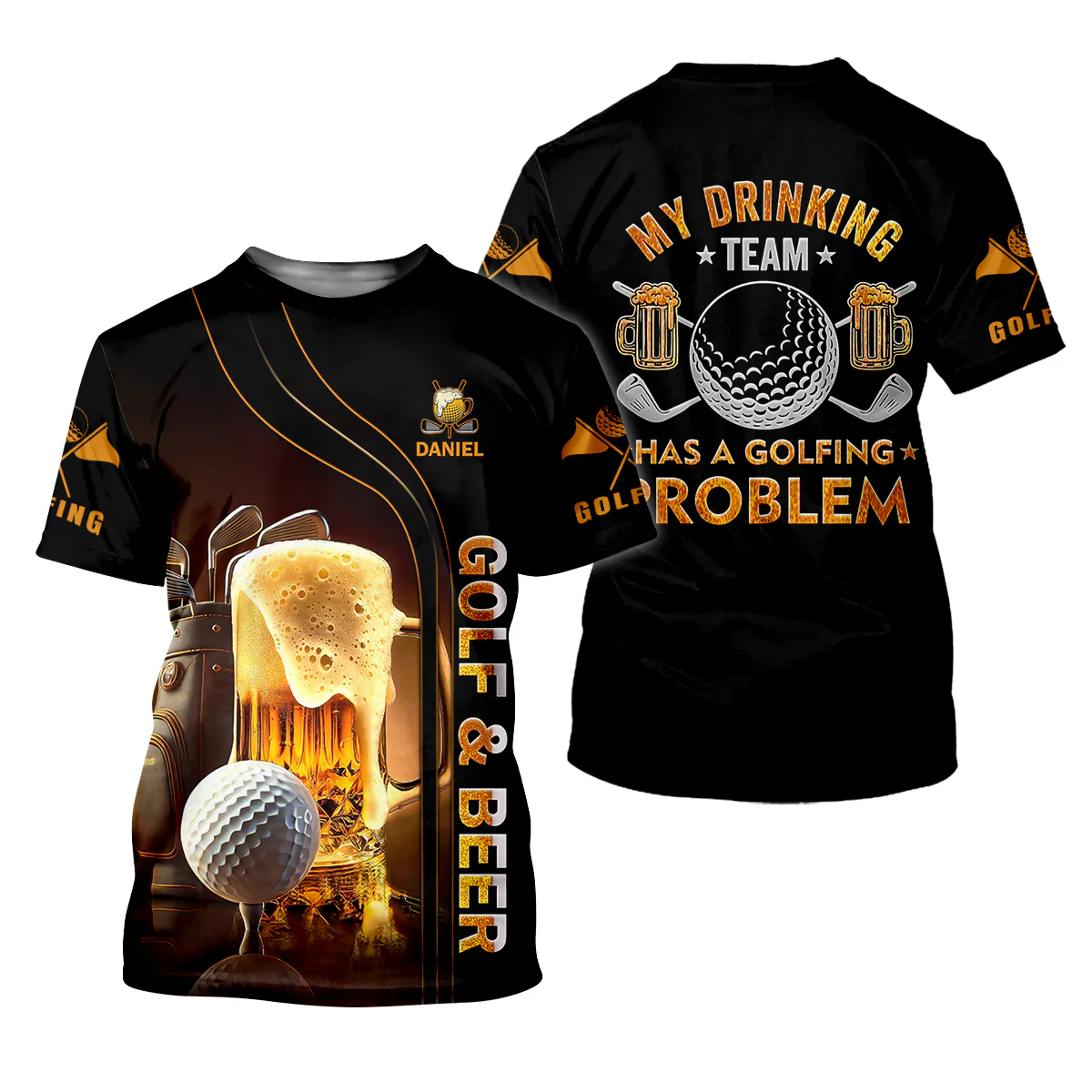 My Drinking Team Has Golfing Problem Beer Custom Men's Golf Polo Shirt, Fun Golf Shirt For Men