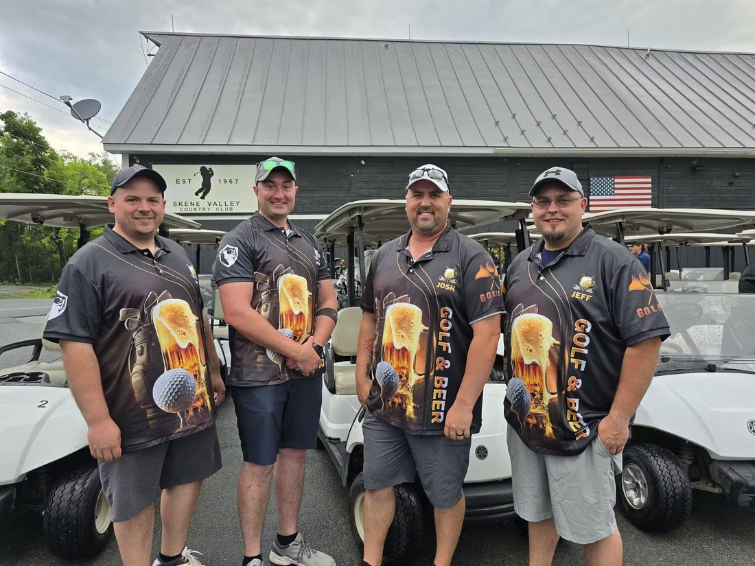 Golf And Beer Men's Golf Shirt, Golf Hawaiian Shirt, Beer Golf Shirt, Fun Golf Shirts For Men, Golf Gifts For Men