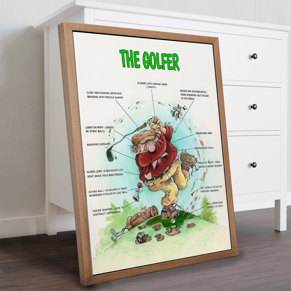 The Golfer Canvas, Golf Canvas Wall Art, Gifts For Golf Lovers, Golf Decor