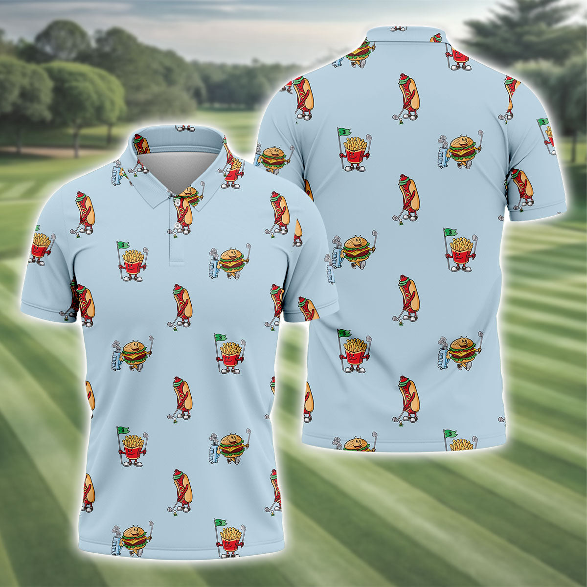 Custom Hot Dog Relish Funny Golf Polo Shirt, Golfing Apparel, Golf Gifts For Men