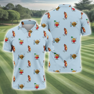 Custom Hot Dog Relish Funny Golf Polo Shirt, Golfing Apparel, Golf Gifts For Men