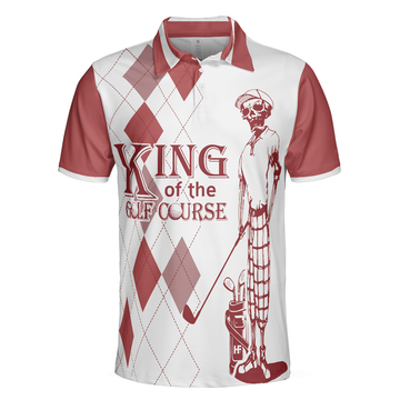King Of The Golf Course Golf Polo Shirt, Golfing Apparel, Golf Clothing, Mens Golf Gift