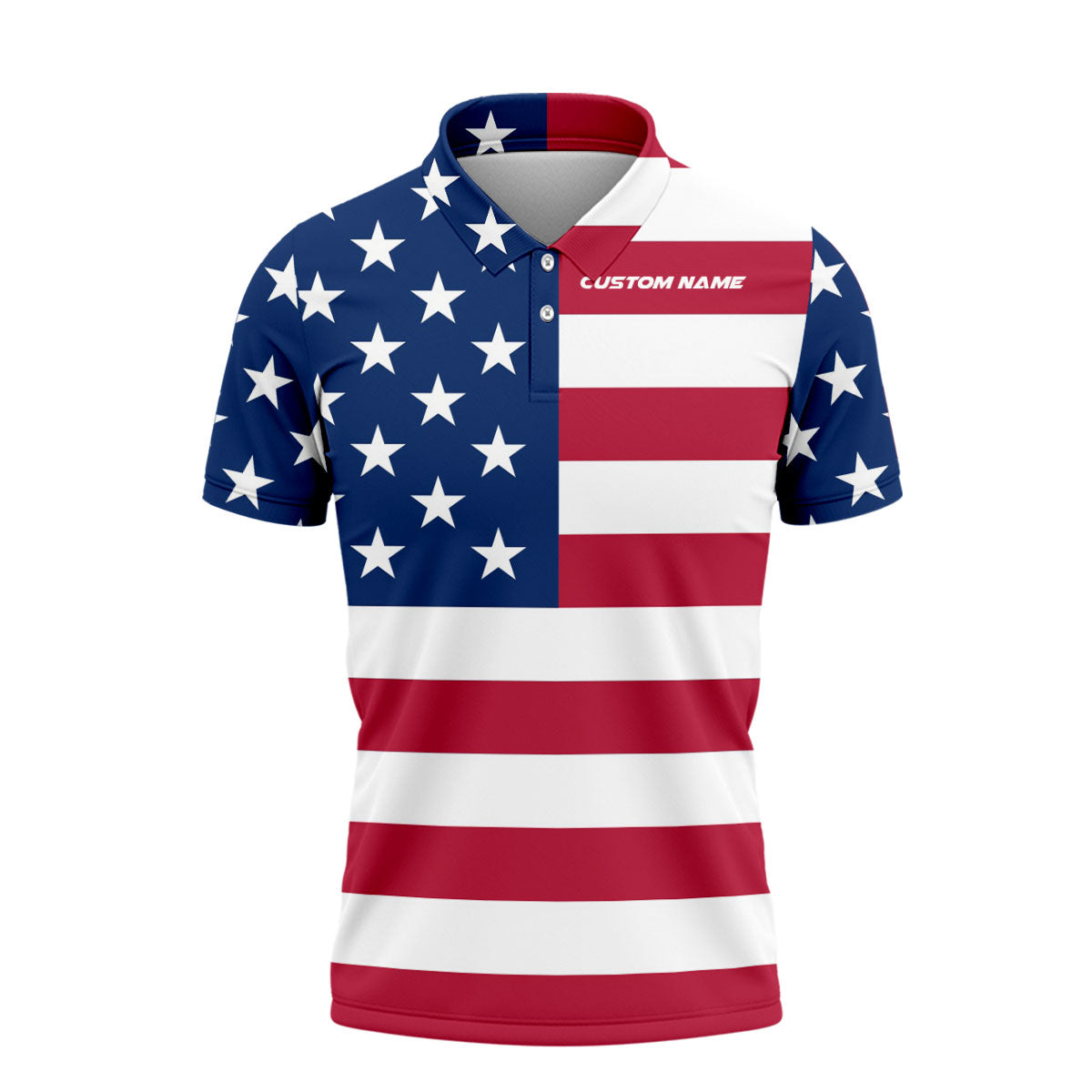 Custom Flag Golf Shirt, Golfing Apparel, Patriotic Golf Shirts, Mens Golf Gift