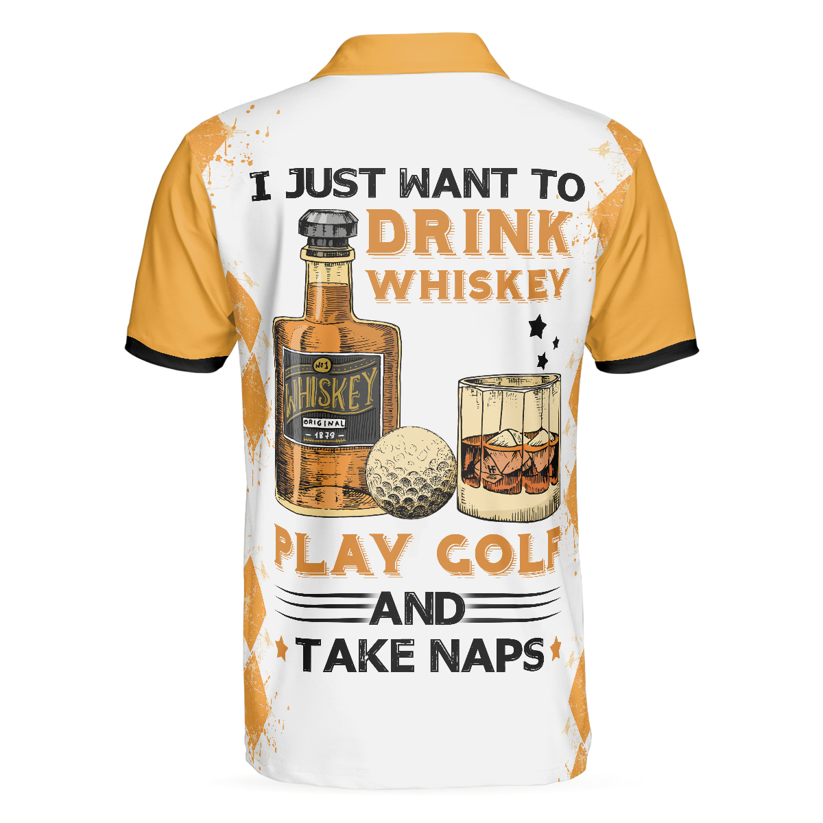 Play Golfs And Take Nap Men's Golf Polo Shirt, Golfing Apparel, Mens Golf Gift