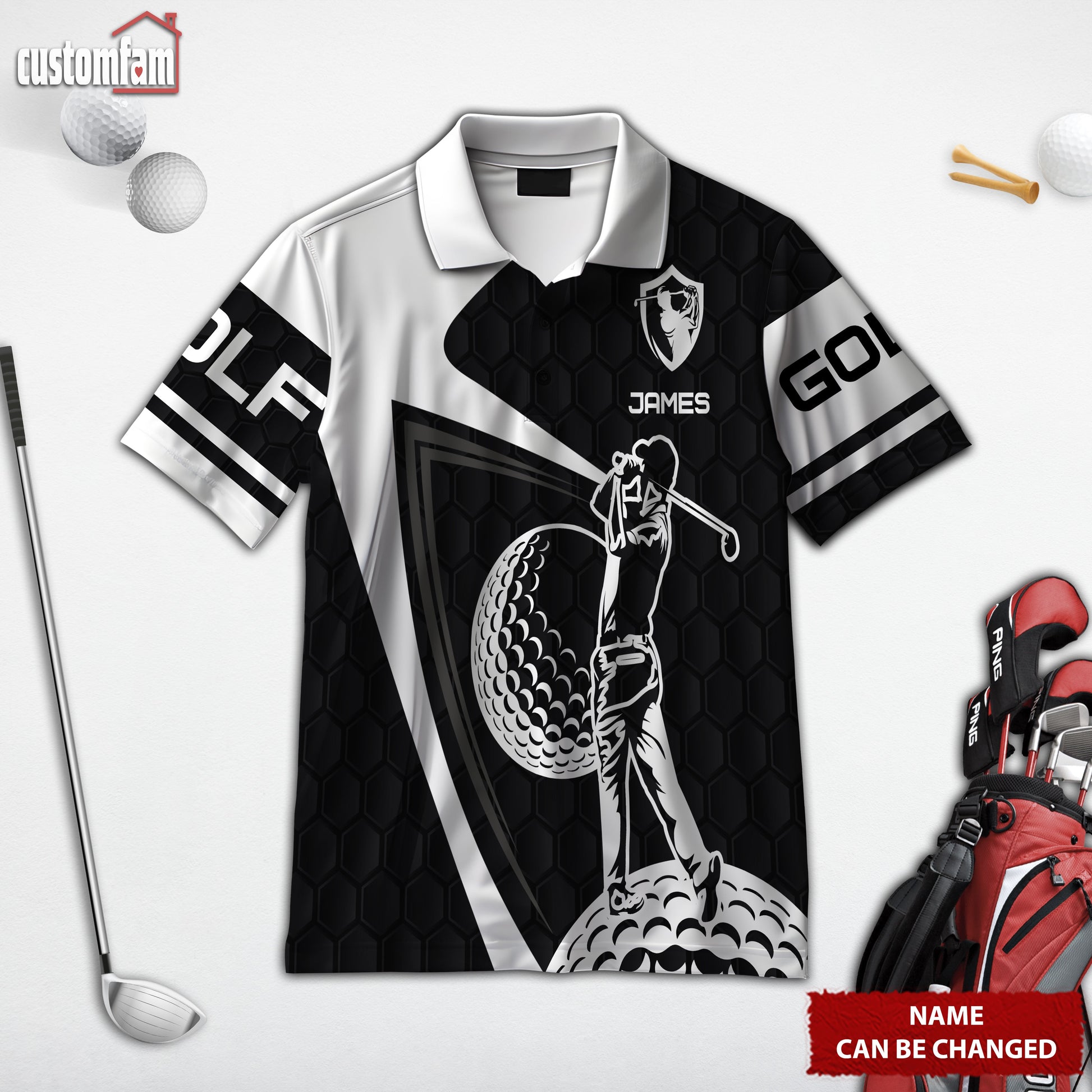 It Takes A Lot Of Ball, Custom Polo Shirt, Perfect Present For Golfers