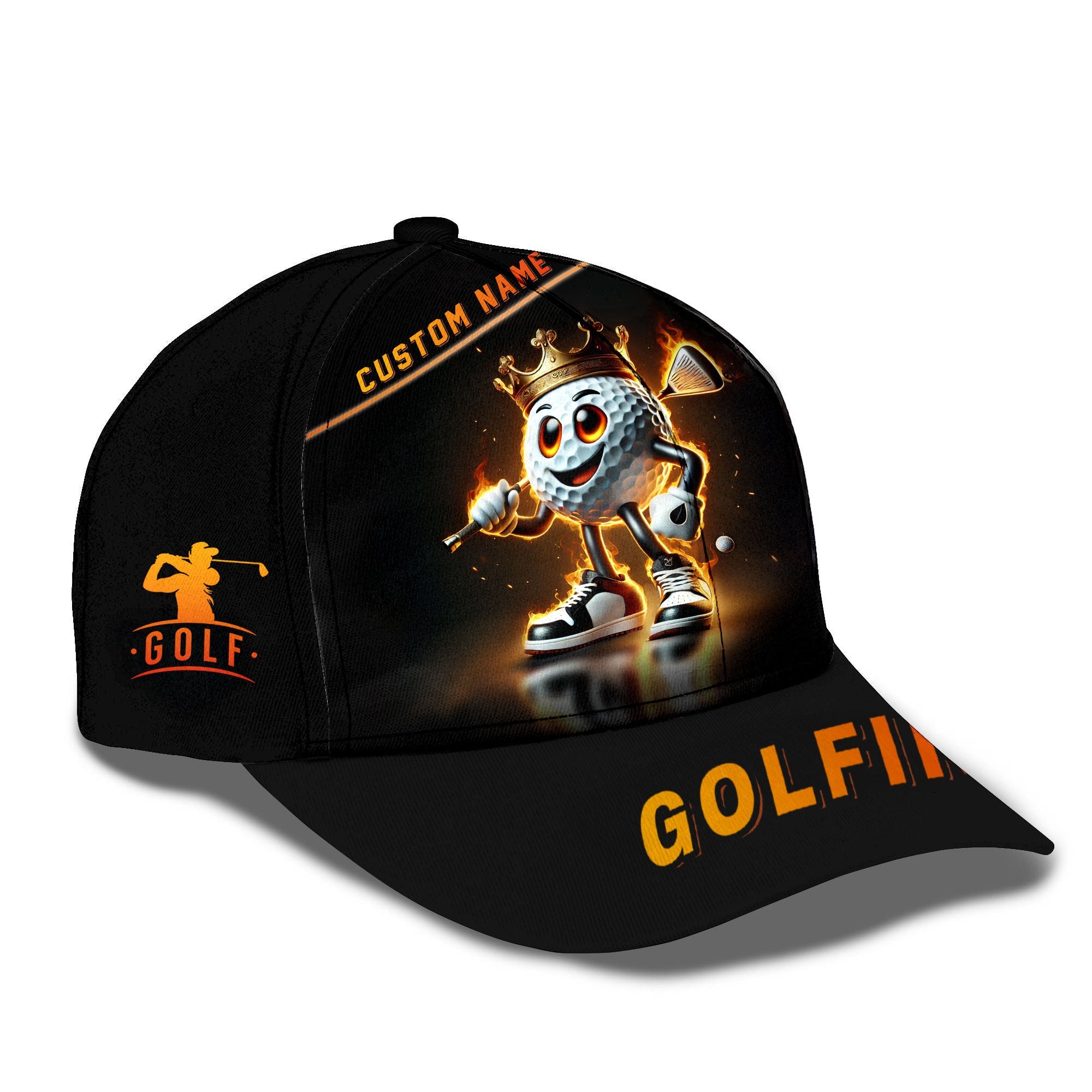 Golf King Personalized Golf Cap, Funny Golf Cap, Gift For Dad, Golf Gift For Men
